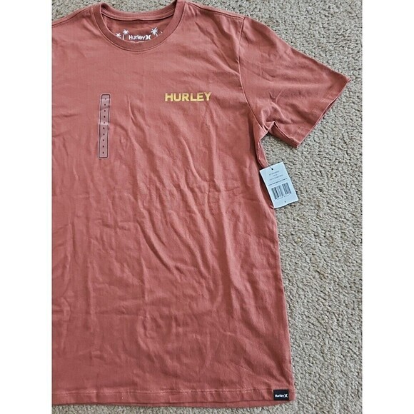 Hurley Men's Everyday Explore Reflector Short Sleeve T-Shirt in Zion Rust SMALL - Picture 2 of 5